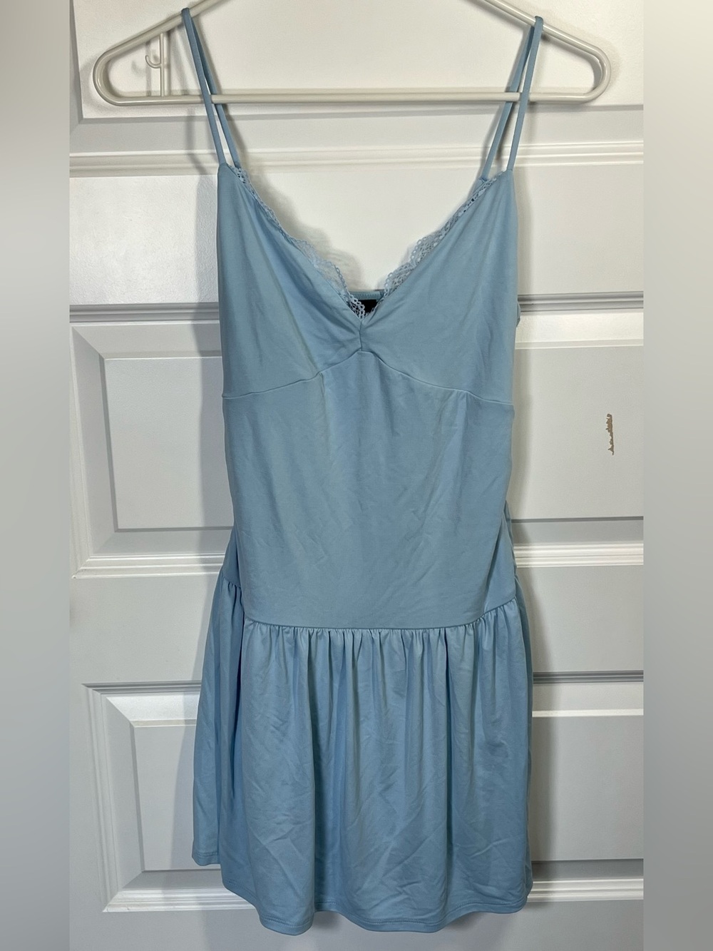 Wild Fable Blue Lace Trim Mini Dress Built In Shorts Y2K NWT Small